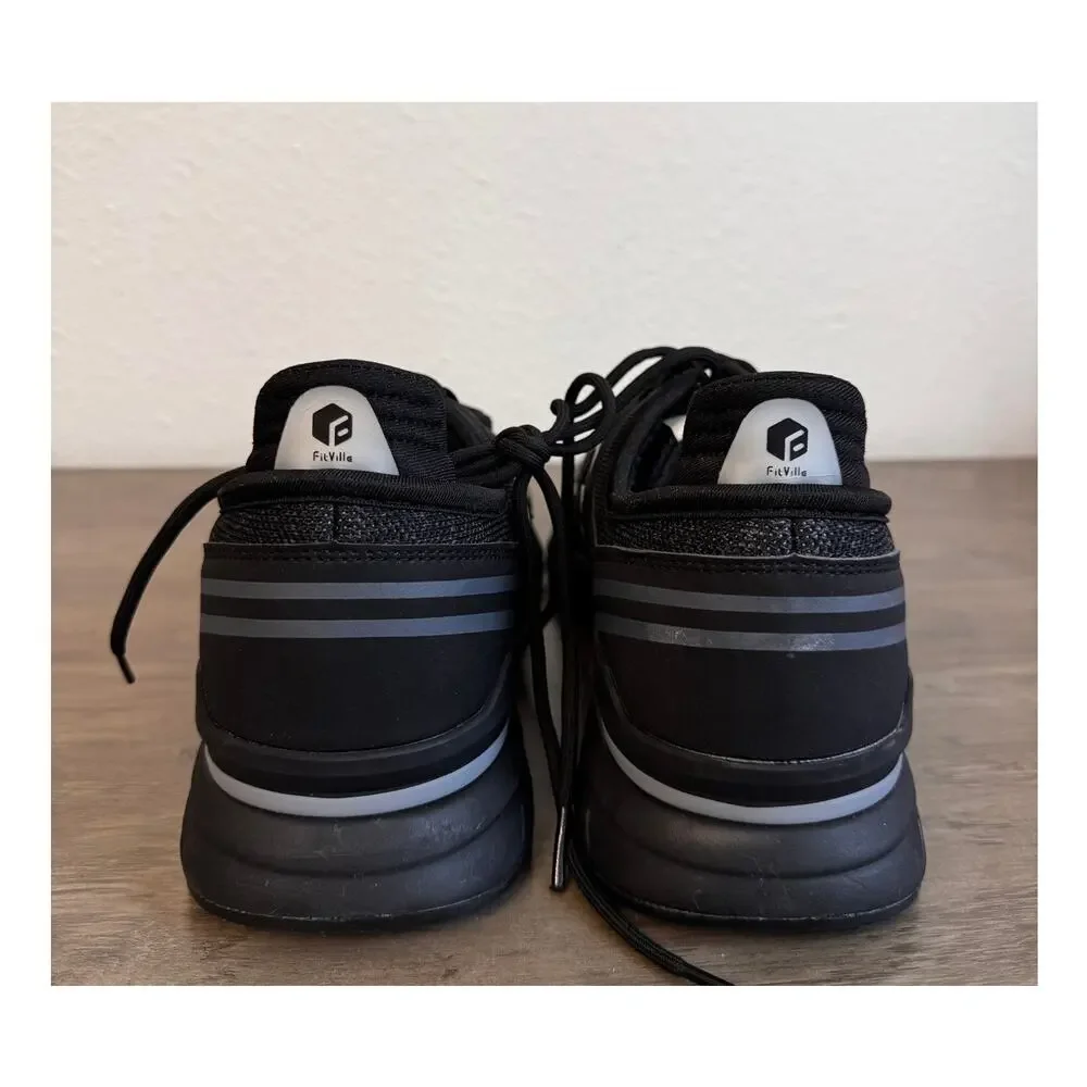 FILA FitVille Unisex Black Stride Core Athletic Sneakers Shoes Size M10 W11.5